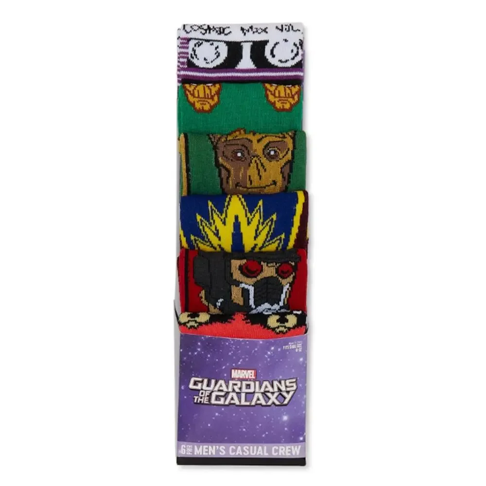 Guardians of The Galaxy Casual Crew Socks-6 Pairs